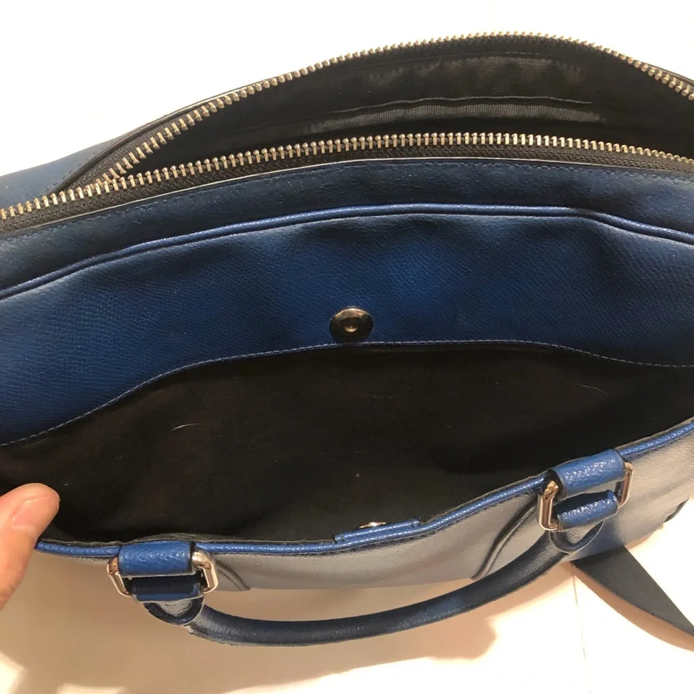 COACH Blue Leather Briefcase